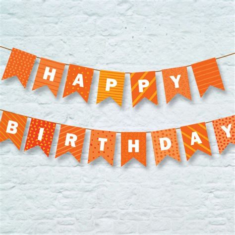 orange happy birthday banner|happy birthday orange.